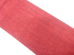 手織り節紬　縞模様織り出し　名古屋帯